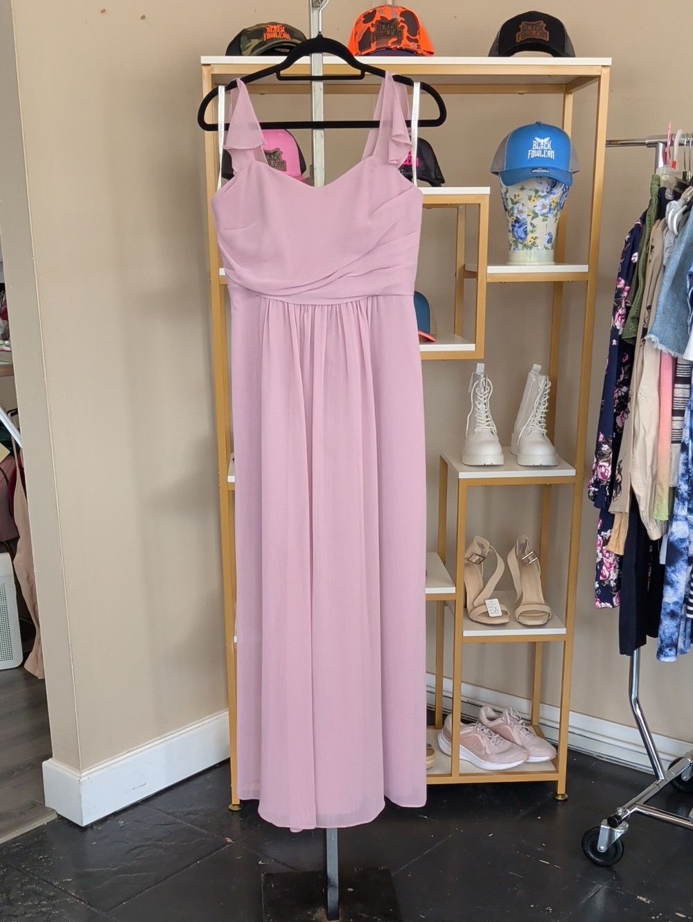 Elegant Lilac Chiffon Maxi Dress - Sleeveless V-Neck